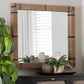 bali & pari Mirai Bohemian Woven Grasscloth Rectangle Accent Mirror FredCo