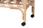 Rattan furniture leg with casters, wicker design, FredCo International home furniture