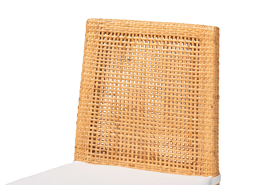bali & pari Morris Bohemian Light Honey Rattan Dining Chair FredCo