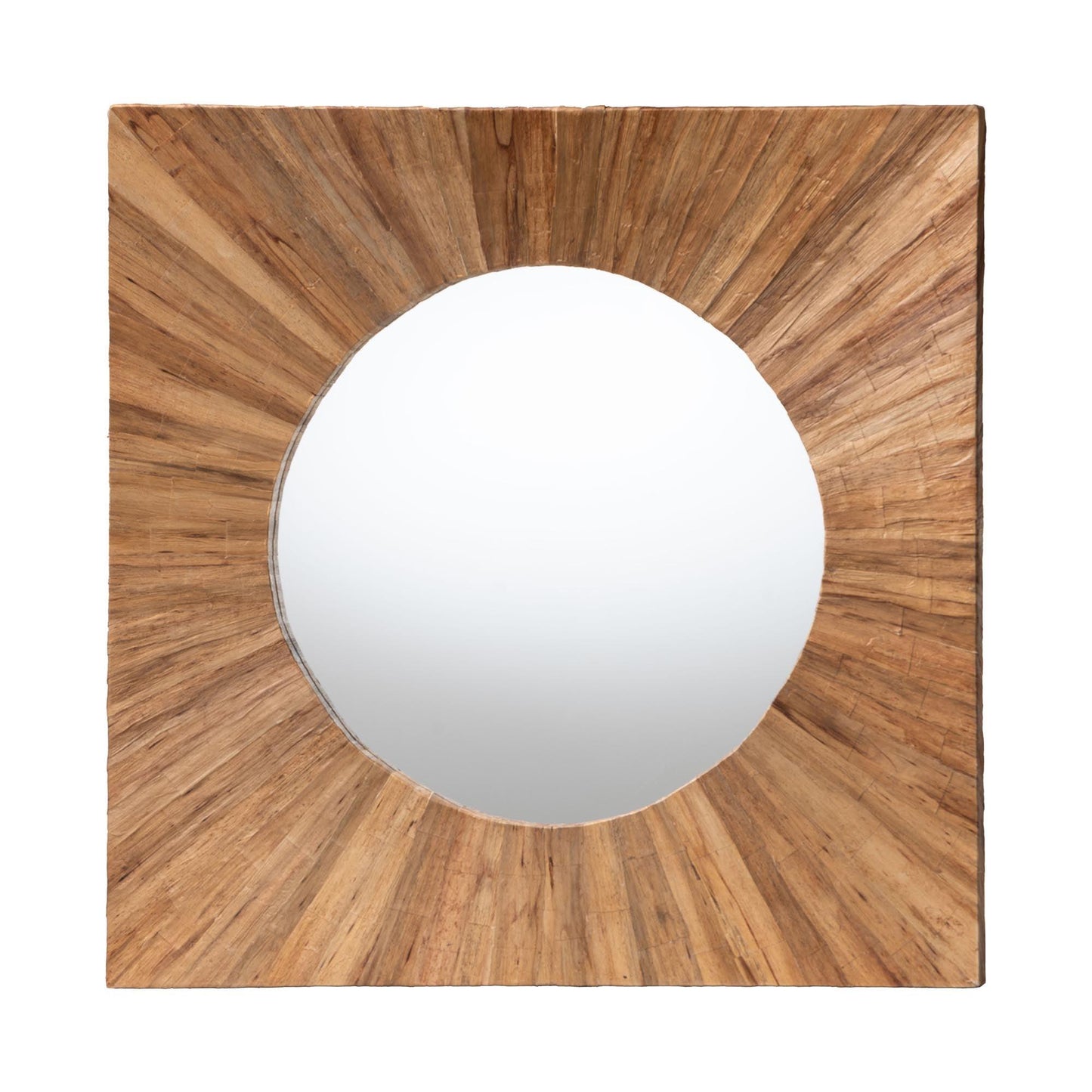bali & pari Mosa Bohemian Pealed Grasscloth Accent Mirror FredCo