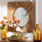 bali & pari Mosa Bohemian Pealed Grasscloth Accent Mirror FredCo