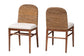 bali & pari Nadim Modern Bohemian Natural Seagrass and Acacia Wood 2-Piece Dining Chair Set FredCo