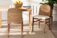 bali & pari Nadim Modern Bohemian Natural Seagrass and Acacia Wood 2-Piece Dining Chair Set FredCo