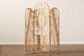 bali & pari Nadra Modern Bohemian Natural Brown Rattan Room Divider FredCo