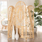 bali & pari Nadra Modern Bohemian Natural Brown Rattan Room Divider FredCo