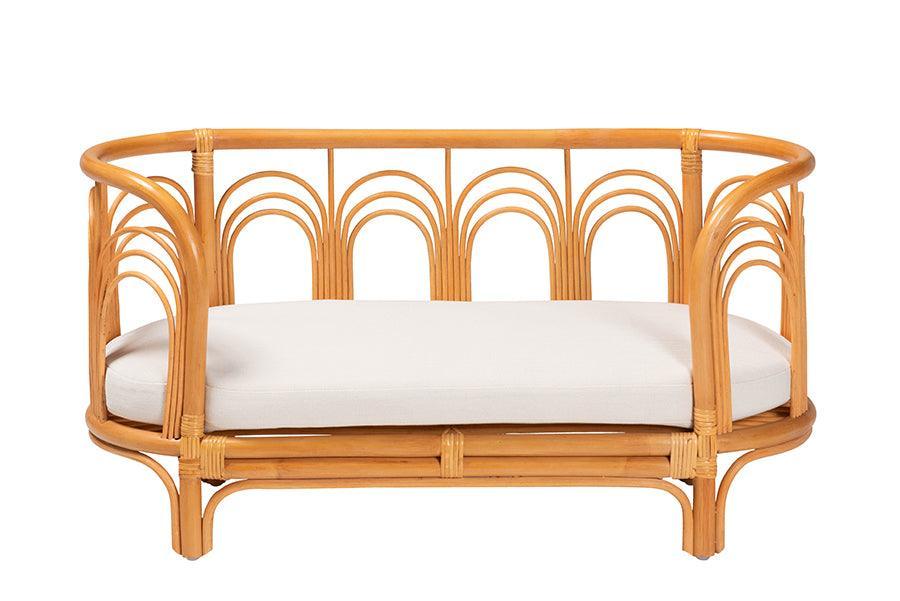 bali & pari Nariko Bohemian Light Honey Rattan Pet Bed FredCo