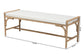 bali & pari Nasim Modern Bohemian Natural Seagrass and Metal Accent Bench FredCo