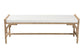 bali & pari Nasim Modern Bohemian Natural Seagrass and Metal Accent Bench FredCo