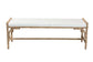 bali & pari Nasim Modern Bohemian Natural Seagrass and Metal Accent Bench FredCo