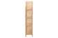 bali & pari Natania Natural Rattan 4-Tier Display Shelf - Handwoven Arched Bookcase with Webbed Side Panels, Boho Coastal Design for Living Room, Entryway, or Bedroom FredCo