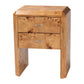 bali & pari Nebu Modern and Contemporary Natural Mappa Burl Wood Nightstand FredCo