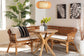 bali & pari Nella Modern Bohemian Natural Brown Rattan 2-Piece Dining Nook Banquette Set FredCo