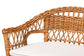 bali & pari Nella Modern Bohemian Natural Brown Rattan 2-Piece Dining Nook Banquette Set FredCo
