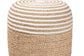 bali & pari Nequiel Modern Bohemian Natural Brown Seagrass and Woven Rope Ottoman Footstool FredCo