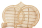 bali & pari Nerita Modern Bohemian Natural Brown Rattan Two-Seater Peacock Chair FredCo