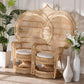 bali & pari Nerita Modern Bohemian Natural Brown Rattan Two-Seater Peacock Chair FredCo