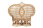 bali & pari Nerita Modern Bohemian Natural Brown Rattan Two-Seater Peacock Chair FredCo