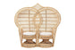 bali & pari Nerita Modern Bohemian Natural Brown Rattan Two-Seater Peacock Chair FredCo
