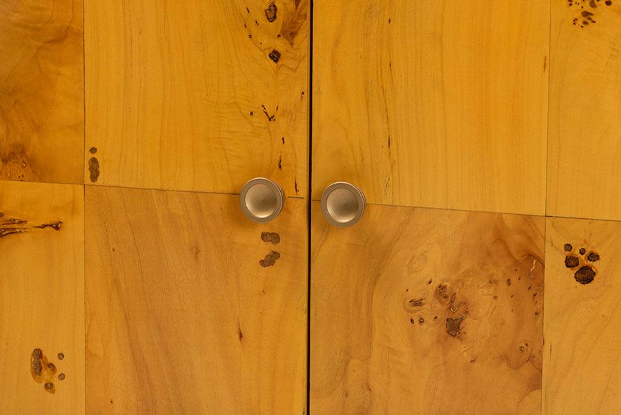 bali & pari Netra Modern and Contemporary Natural Real Burl Wood Storage Cabinet FredCo