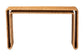 bali & pari Nevada Bohemian Light Honey Rattan Console Table FredCo