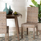 bali & pari Nevina Bohemian Grey Kubu Rattan and Mango Wood Dining Chair FredCo
