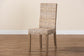 bali & pari Nevina Bohemian Grey Kubu Rattan and Mango Wood Dining Chair FredCo