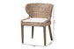 bali & pari Niesha Bohemian Grey Natural Kubu Rattan and Mahogany Wood Dining Chair FredCo