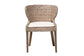 bali & pari Niesha Bohemian Grey Natural Kubu Rattan and Mahogany Wood Dining Chair FredCo