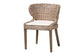 bali & pari Niesha Bohemian Grey Natural Kubu Rattan and Mahogany Wood Dining Chair FredCo