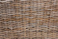 bali & pari Niesha Bohemian Grey Natural Kubu Rattan and Mahogany Wood Dining Chair FredCo