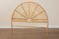 bali & pari Nina Modern Bohemian Honey Rattan Queen Size Standalone Headboard FredCo