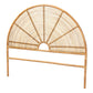 bali & pari Nina Modern Bohemian Honey Rattan Queen Size Standalone Headboard FredCo