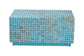 bali & pari Nitza Bohemian Blue Coconut Shell and Acacia Wood Coffee Table FredCo