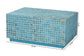 bali & pari Nitza Bohemian Blue Coconut Shell and Acacia Wood Coffee Table FredCo