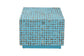 bali & pari Nitza Bohemian Blue Coconut Shell and Acacia Wood Coffee Table FredCo