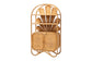 bali & pari Noreen Peacock Fan Natural Rattan Cabinet - Handcrafted Rattan Pole Hutch with Woven Doors and Shelves, Boho Coastal Accent Shelving and Display Unit FredCo