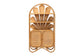 bali & pari Noreen Peacock Fan Natural Rattan Cabinet - Handcrafted Rattan Pole Hutch with Woven Doors and Shelves, Boho Coastal Accent Shelving and Display Unit FredCo