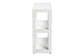 Modern white side table with open cube shelves from FredCo International furniture collection
