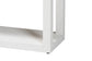 Close-up of a modern white textured furniture leg and base from FredCo International