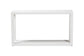 Modern white rectangular console table with clean lines, FredCo International furniture