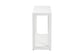 Modern white rectangular side table with open frame, FredCo International furniture