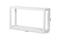 Modern white console table with rectangular open frame, 53.5x15x30.3 inches, FredCo furniture