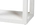 Close-up of white modern furniture leg with textured finish, FredCo International