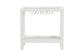 Modern white bar cart with glass holders, home furniture from FredCo International