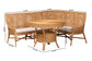 bali & pari Olivera Bohemian Light Honey Rattan 3-Piece Dining Nook Set FredCo