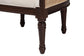 bali & pari Ornella Traditional French Beige Fabric and Dark Brown Finished Wood Accent Chair FredCo