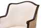 bali & pari Ornella Traditional French Beige Fabric and Dark Brown Finished Wood Accent Chair FredCo