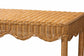 bali & pari Oteria Bohemian Light Honey Scalloped Rattan Console Table FredCo