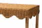 bali & pari Oteria Bohemian Light Honey Scalloped Rattan Side Table FredCo