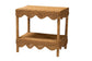 bali & pari Oteria Bohemian Light Honey Scalloped Rattan Side Table FredCo